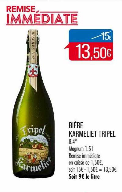 Bière Karmeliet Tripel