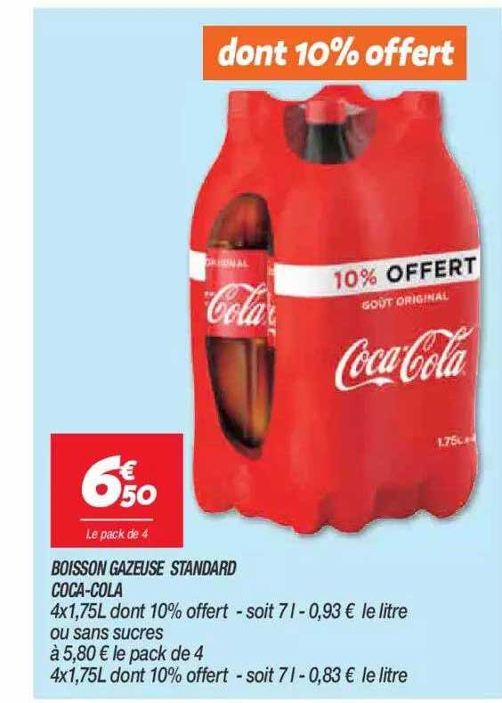 boisson gazeuse standard coca-cola