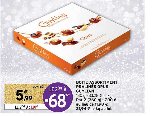 boîte assortiment pralinés opus guylian
