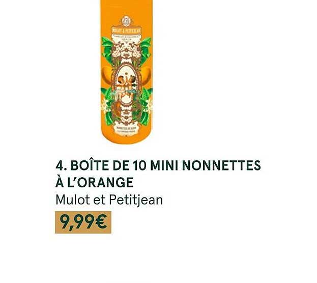 boîte de 10 mini nonnettes à l'orange