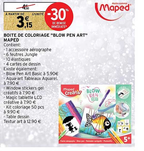 boîte de coloriage "blow pen art" maped