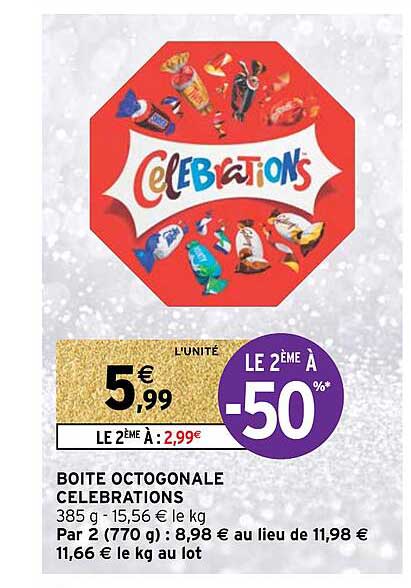 boîte octogonale célébrations
