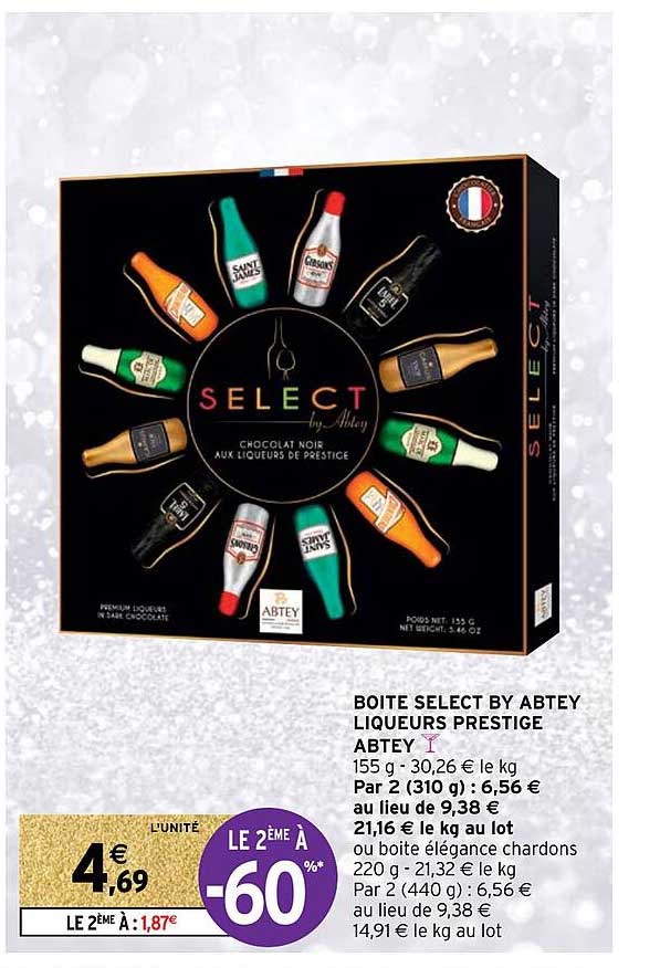 boîte select by abtey liqueurs prestige abtey