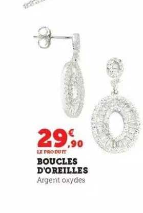 boucles d'oreilles argent oxydes