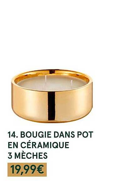 Bougie Dans Pot En Céramique 3 Mèches