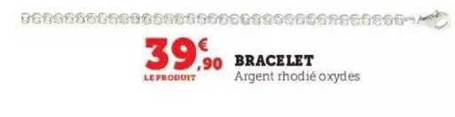 bracelet argent rhodié oxydes