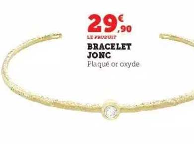 bracelet jonc plaqué or oxyde