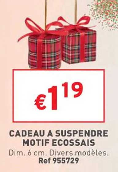 cadeau à suspendre motif écossais