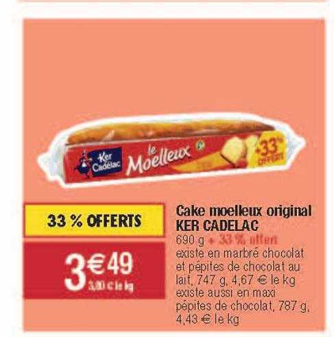 Cake Moelleux Original Ker Cadelac