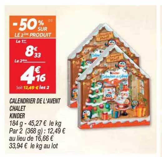 Calendrier De L'avent Chalet Kinder