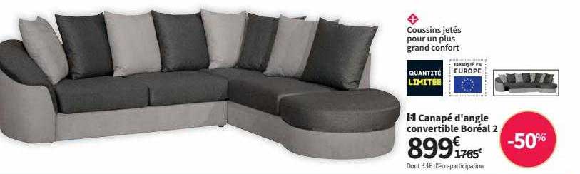 canapé d'angle convertible boréal 2