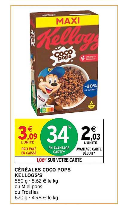 céréales coco pops kellogg's