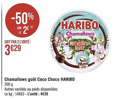 Chamallows Goût Coco Choco Haribo