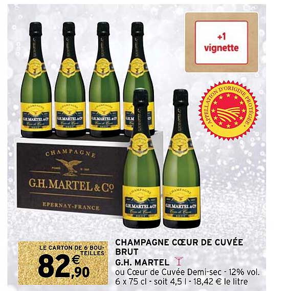 champagne cœur de cuvée brut g.h. martel