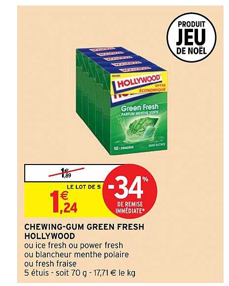 chewing-gum green fresh hollywood