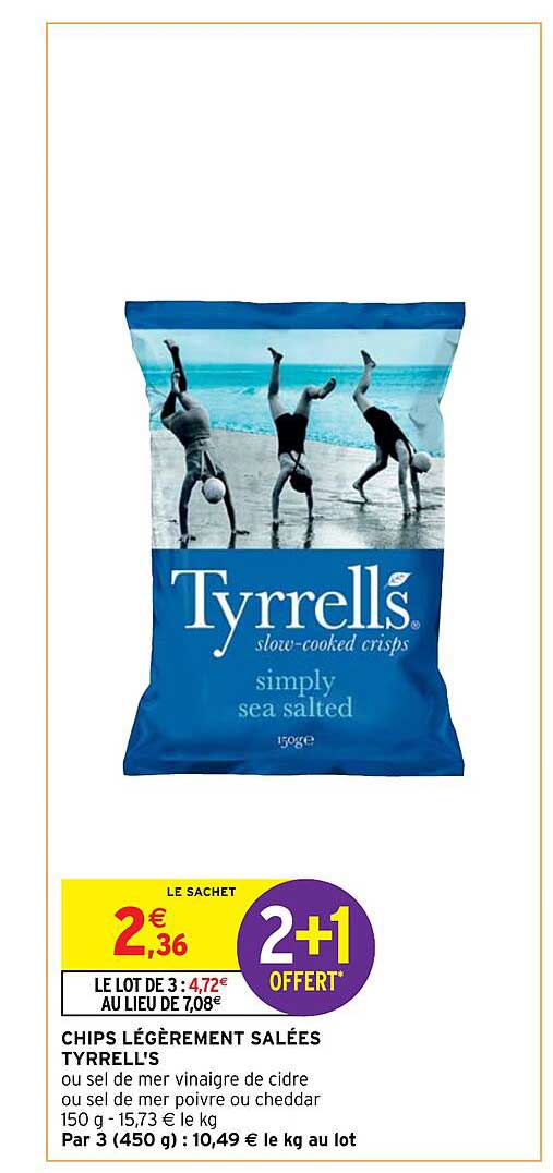 chips légèrement salées tyrrell's