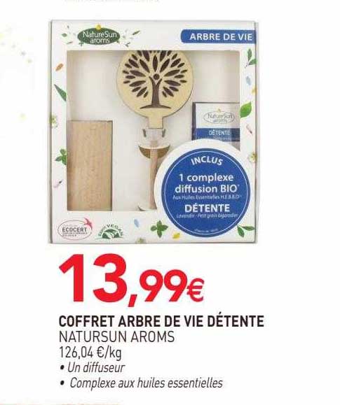 coffret arbre de vie détente natursun aroms
