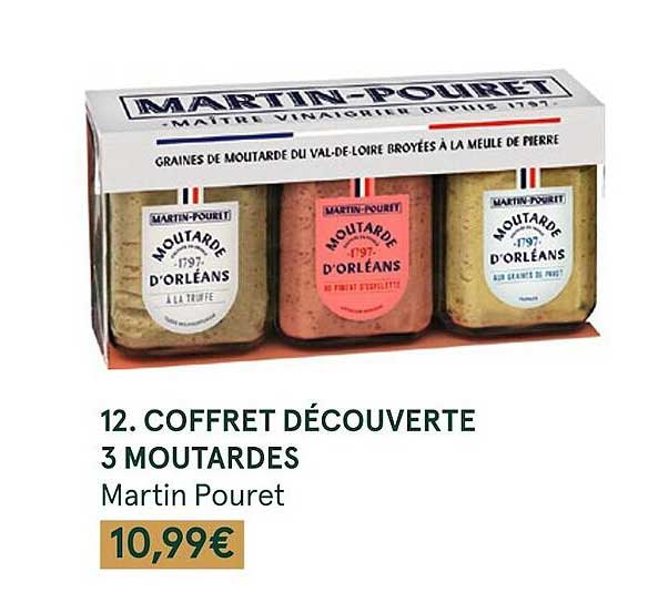 coffret découverte 3 moutardes martin pouret