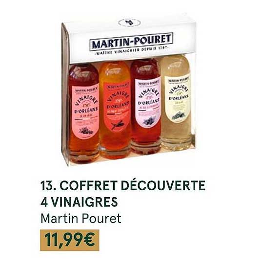 coffret découverte 4 vinaigres martin pouret