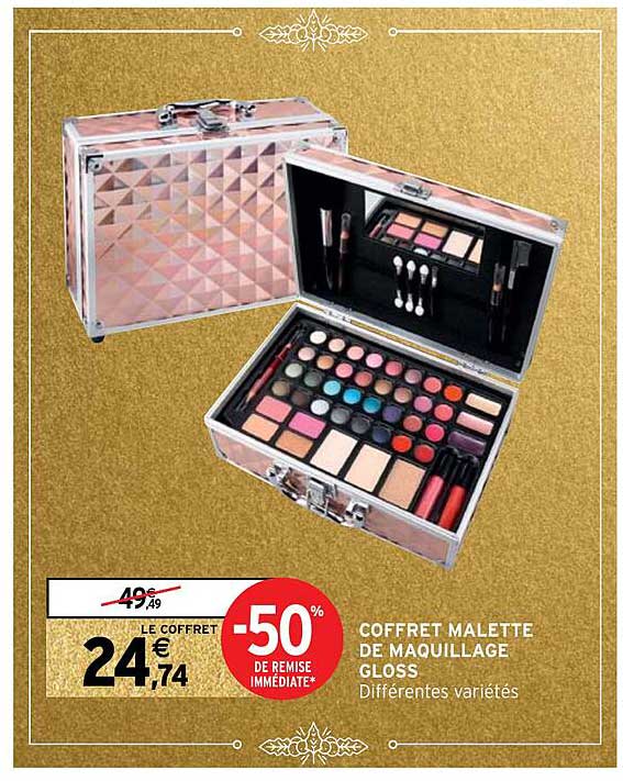 coffret malette de maquillage gloss