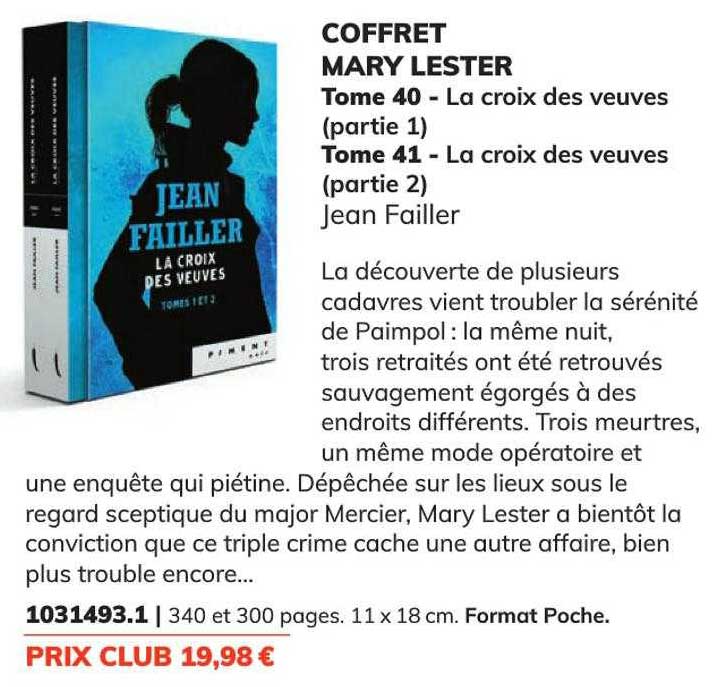 coffret mary lester tome 4 - la croix des veuves, tome 41 - la croix des veuves - jean failler