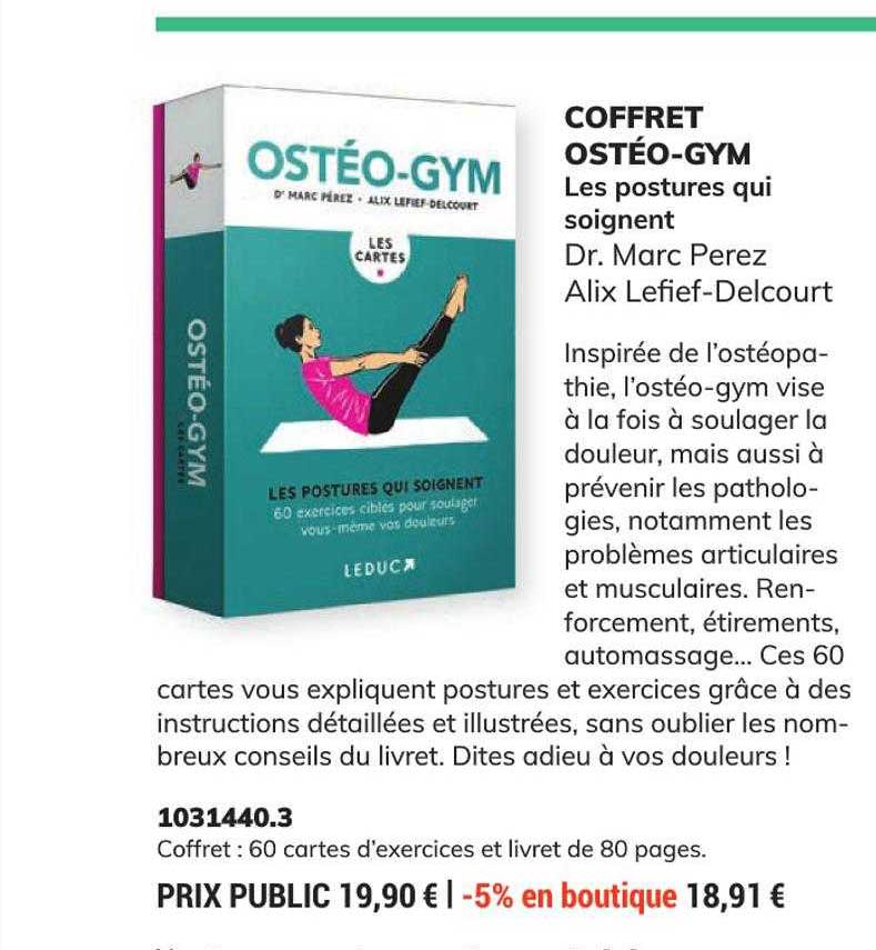 coffret ostéo-gym - dr. marc perez - alix lefief-delcourt