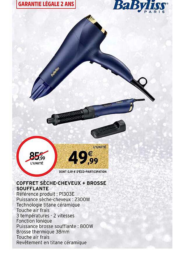 coffret sèche-cheveux + brosse soufflante