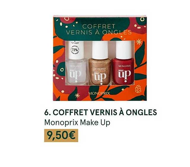 coffret vernis à ongles monoprix make up