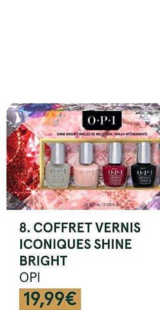 coffret vernis iconiques shine bright opi