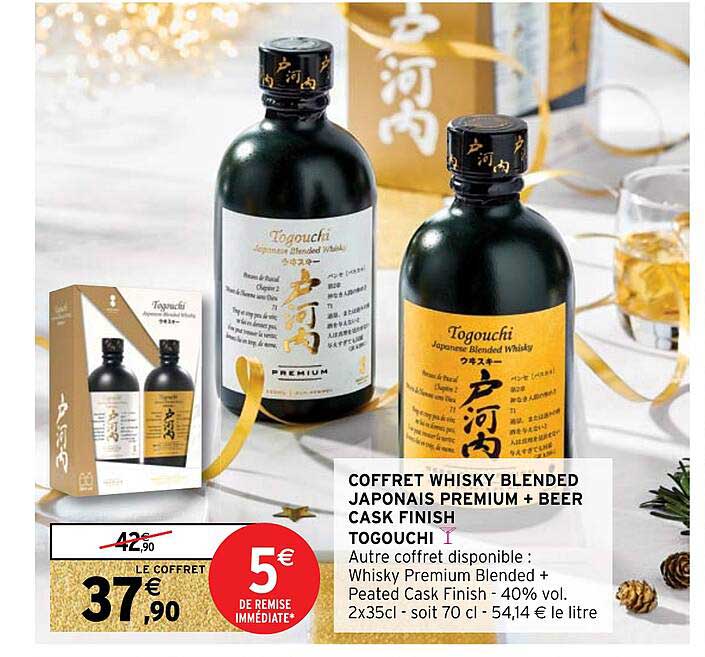 Coffret Whisky Blended Japonais Premium + Beer Casj Finish Togouchi