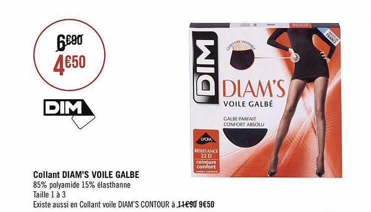 collant diam's voile galbe dim