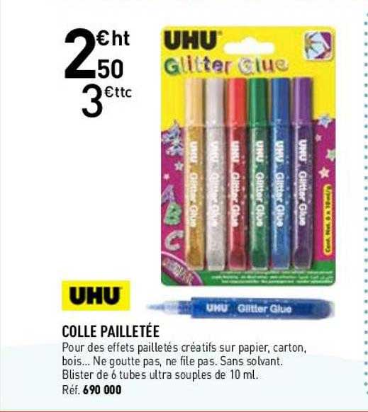 colle pailletée uhu