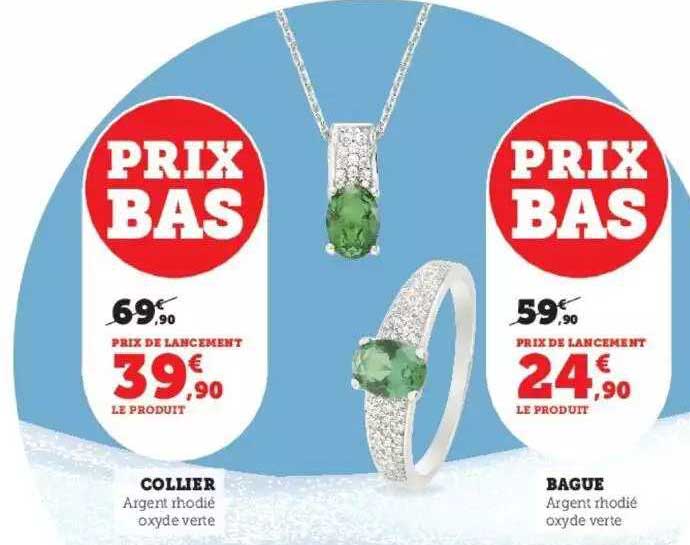 collier argent rhodié oxyde verte, bague argent rhodié oxyde verte