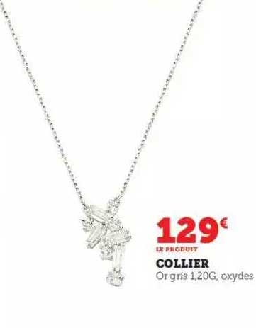 collier or gris 1,20g, oxydes