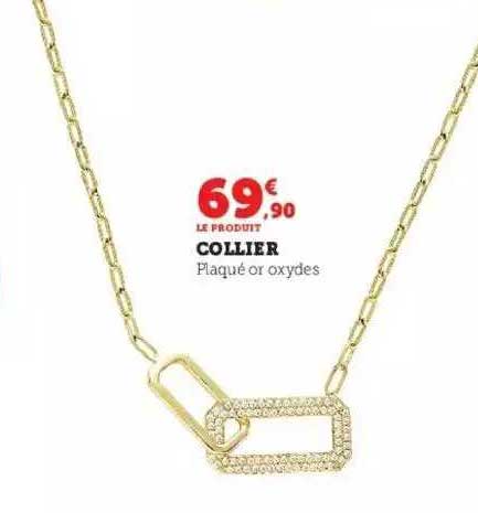 collier plaqué or oxydes