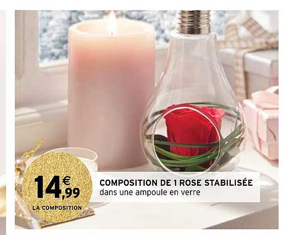 Composition De 1 Rose Stabilisé