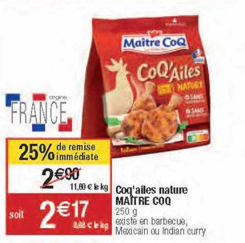 coq'ailes nature maître coq