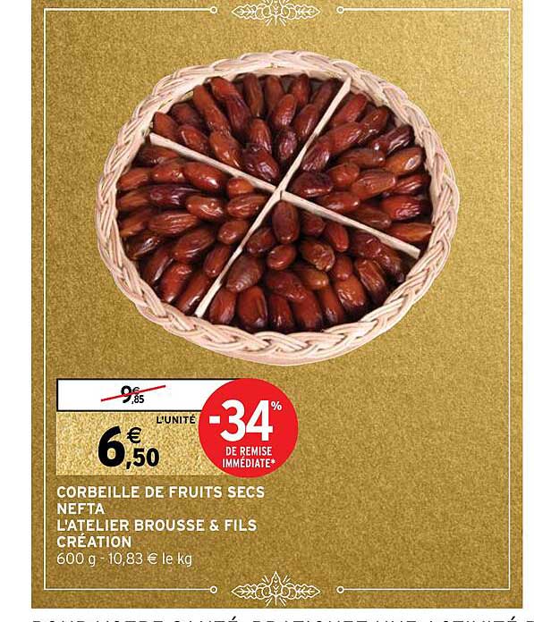 corbeille de fruits secs nefta l'atelier brousse & fils création