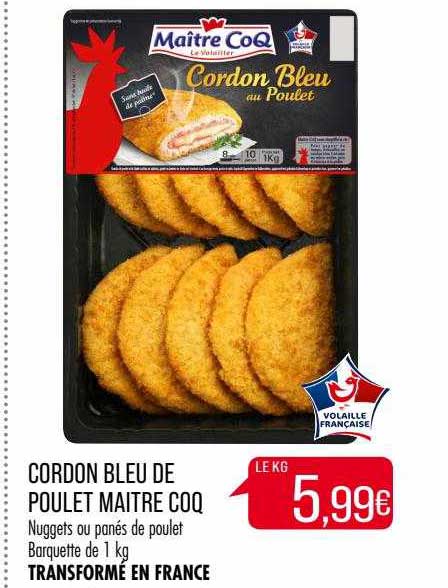cordon bleu de poulet maître coq