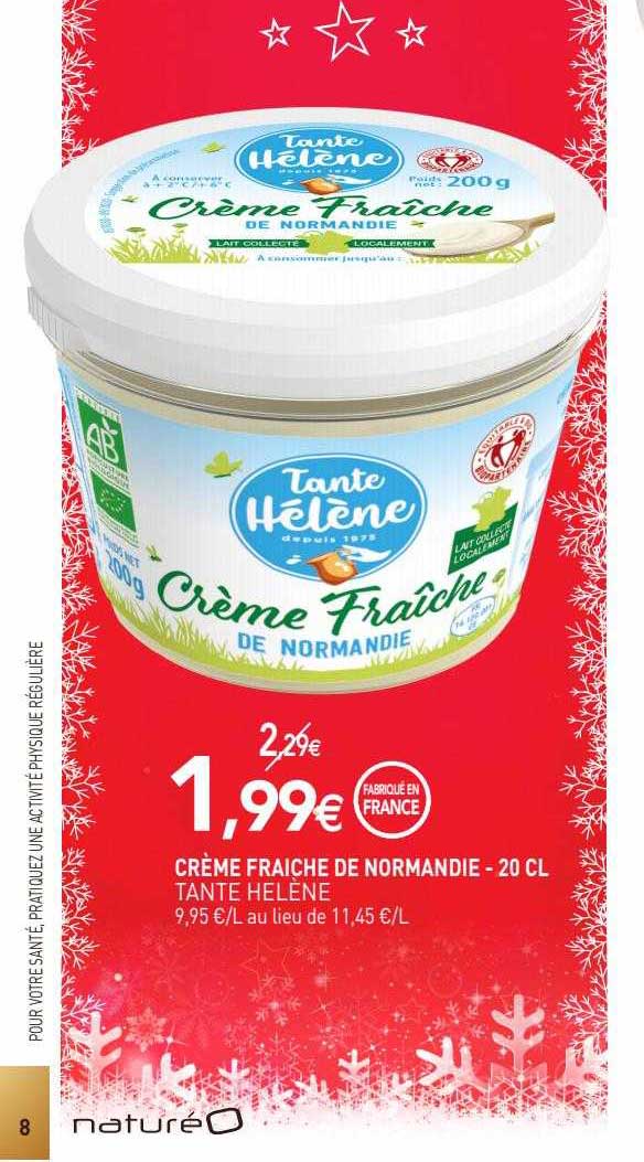 crème fraîche de normandie tante hélène - 20 cl