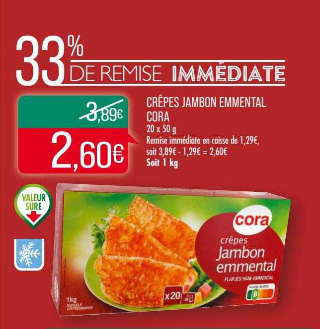Crêpes Jambon Emmental Cora