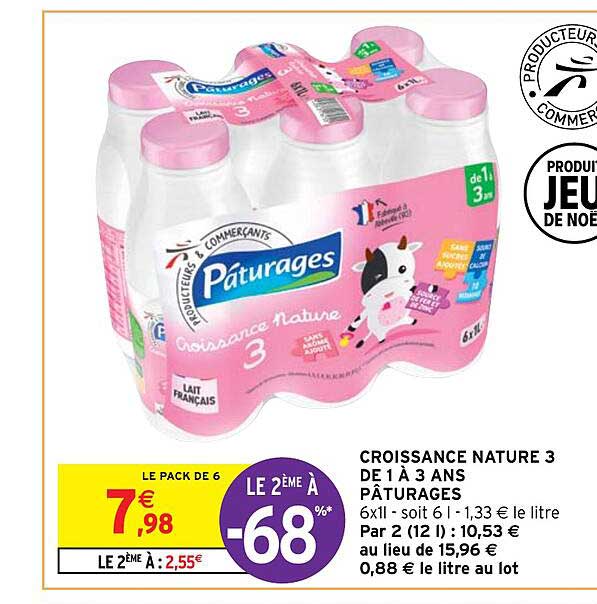 croissance nature 3 de 1 à 3 ans pâturages