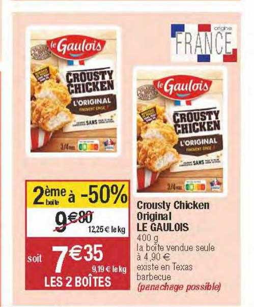 crousty chicken original le gaulois