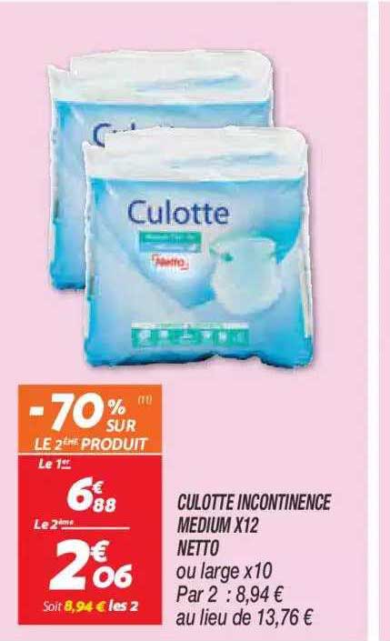 Culotte Incontinence Medium X12 Netto
