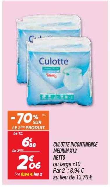 Culotte Incontinence Medium X12 Netto