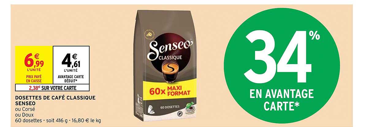Dosettes De Café Classique Senseo