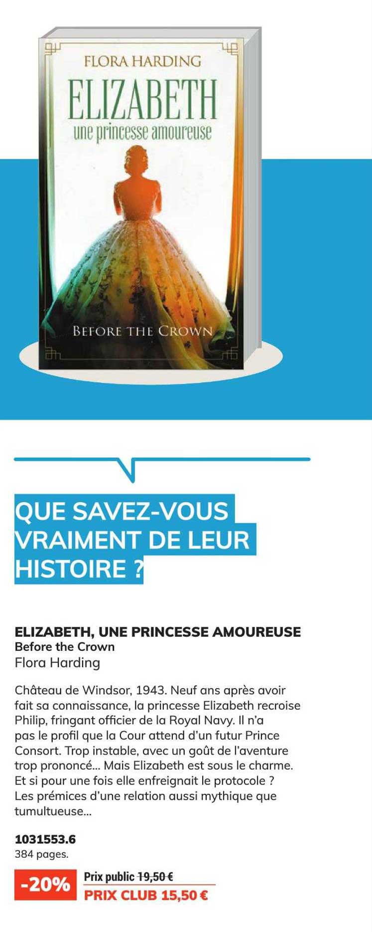 elizabeth, une princesse amoureuse - flora harding