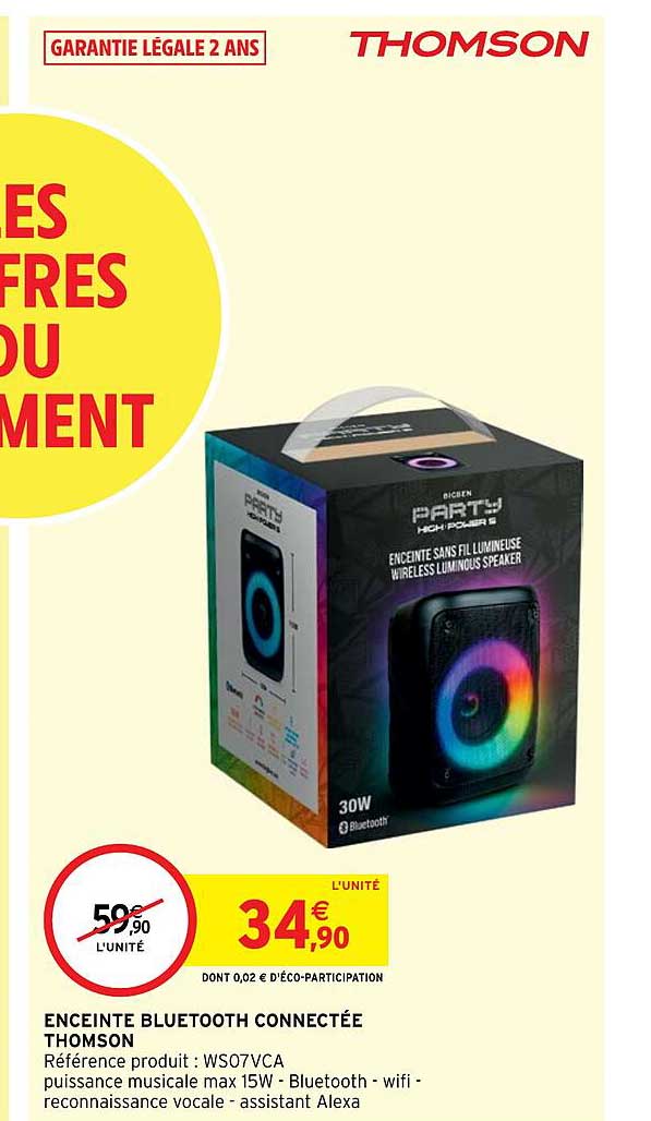 Enceinte Bluetooth Connectée Thomson