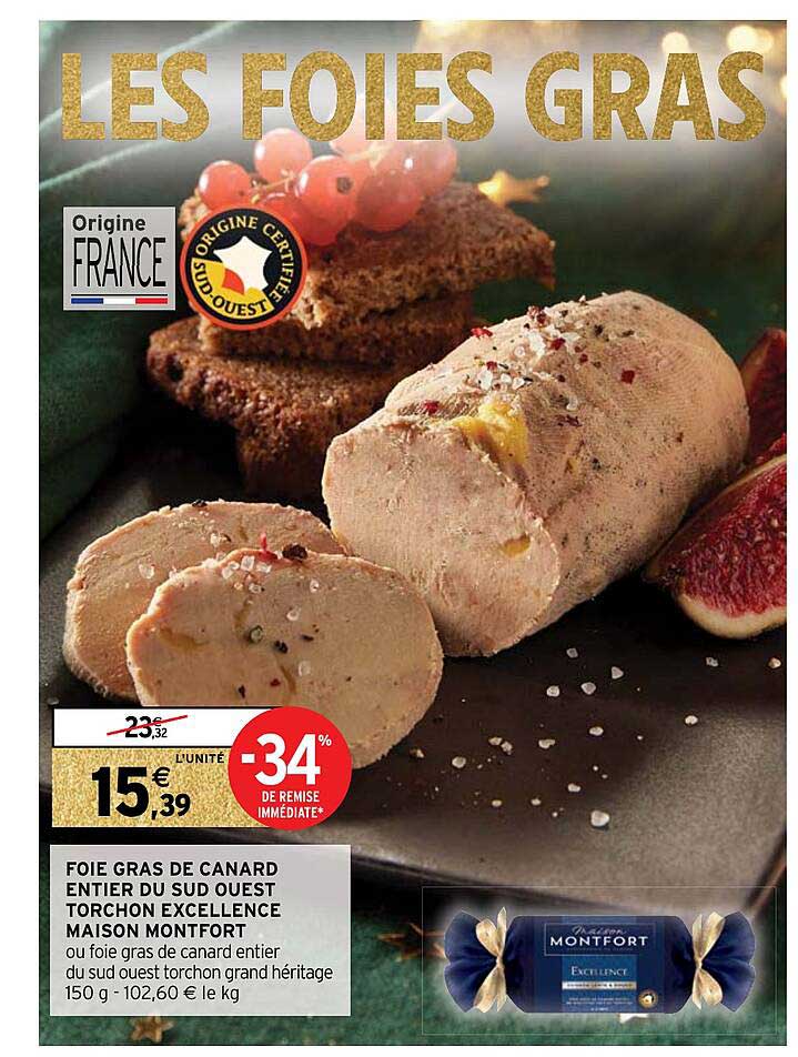 foie gras de canard entier du sud ouest torchon excellence maison montfort