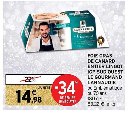 foie gras de canard entier lingot igp sud ouest le gourmand larnaudie